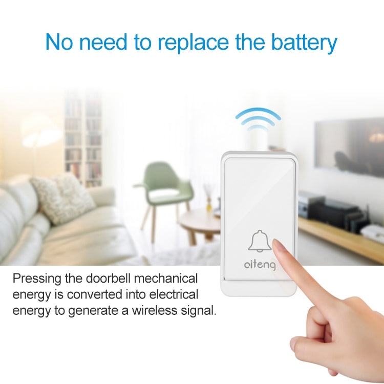 AITENG V026J Wireless Batteryless WIFI Doorbell, EU Plug, WD0045A, WD0045B, WD0045C AITENG V026J Wireless Batteryless WIFI Doorbell, EU Plug, WD0045A, WD0045B, WD0045C
